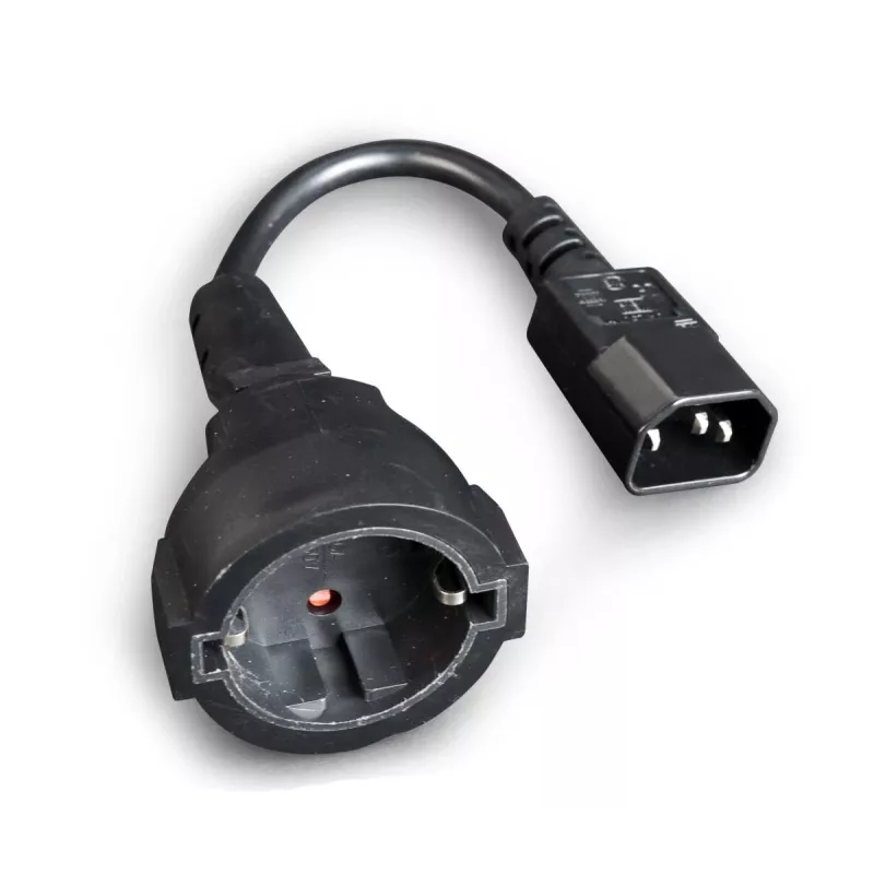 GEMBIRD Stromadapterkabel (C14 Stecker auf Schuko Buchse)