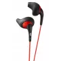 JVC HA-EN10-BR-E In-Ear-Kopfhörer, kabelgebunden, 20–20000 Hz, Sport, 4,8 g, Kopfhörer, Schwarz, Rot
