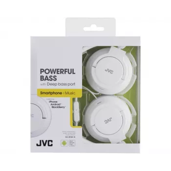 JVC HA-SR185-W-E Leichte Kopfhörer, Kabelgebunden, 10 - 22000 Hz, Anrufe/Musik, 108 g, Headset, Weiß