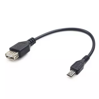 GEMBIRD USB OTG AF auf Micro BM Kabel 15 cm - Schwarz