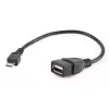 GEMBIRD USB OTG AF auf Micro BM Kabel 15 cm - Schwarz