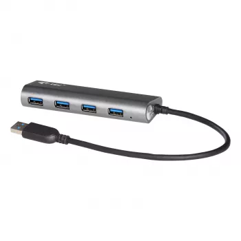 USB Hub i-tec Metal Superspeed USB 3.0 4-Port Hub 5000 Mbit/s Grau