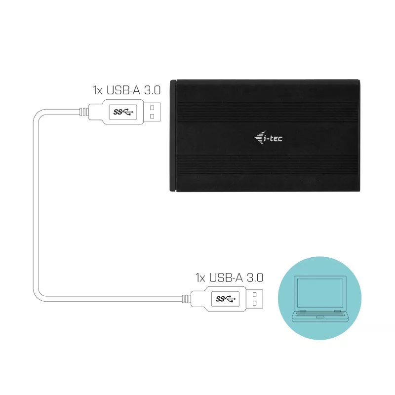 HDD/SSD enclosure i-tec Advance MySafe AluBasic 2.5 inch USB 3.0