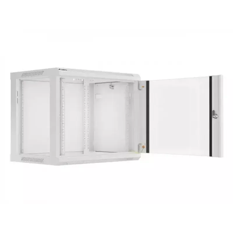 Wandmontierter Schrank LANBERG WF01-6409-10S, 9U, 19 Zoll, 600×450 mm, 60 kg Tragkraft, grau