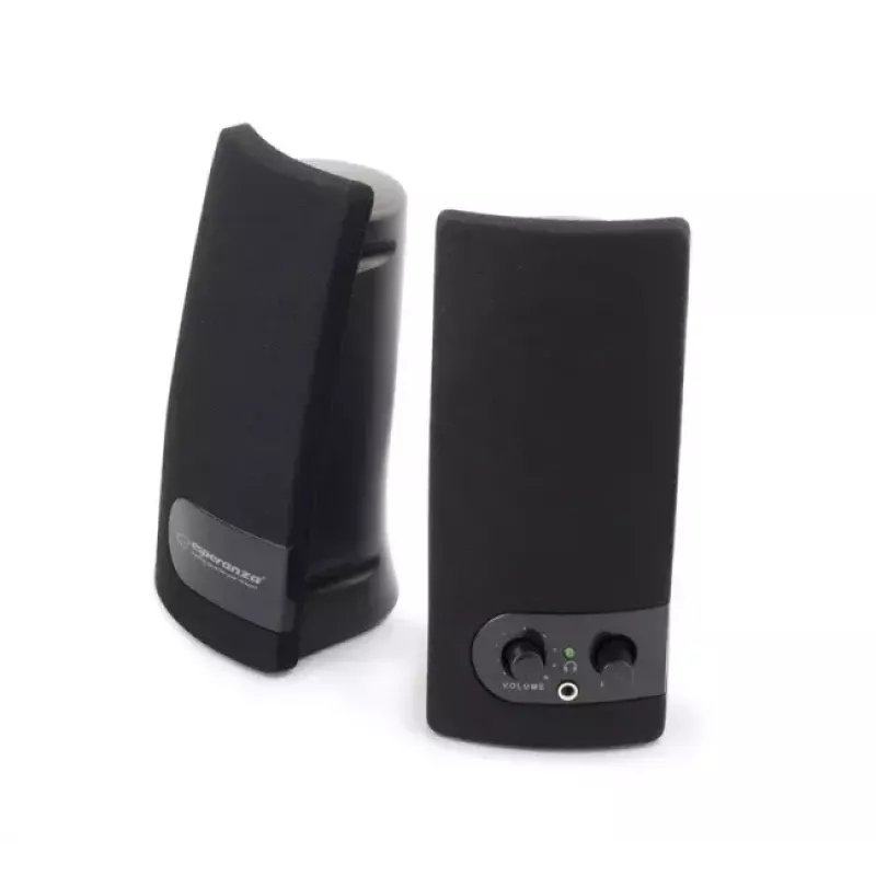 2-Wege-Lautsprecher ESPERANZA EP119, 2.0 Kanäle, 6 W RMS, 4 Ω, kabelgebunden, 3,5 mm & USB, Tischaufstellung