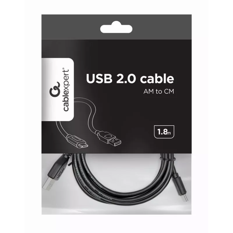 GEMBIRD USB 2.0 AM auf Typ-C Kabel (AM/CM) - 2,0 m