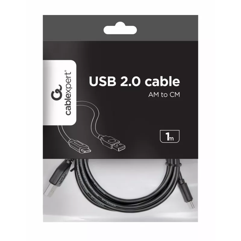 GEMBIRD USB 2.0 AM auf Typ-C Kabel (AM/CM) 1m
