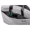 Umhängetasche NATEC Mustela für Laptops bis 39,6 cm (15,6 Zoll), Polyester, grau, Fronttasche, Schultergurt
