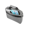 Umhängetasche NATEC Mustela für Laptops bis 39,6 cm (15,6 Zoll), Polyester, grau, Fronttasche, Schultergurt