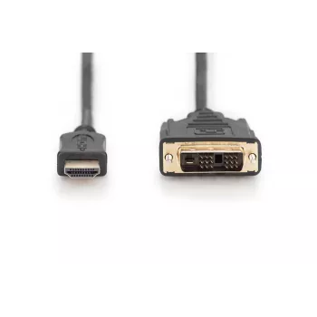 DIGITUS ASSMANN HDMI-Adapterkabel, Typ A-DVI(18+1) M/M, 2m Full HD schwarz