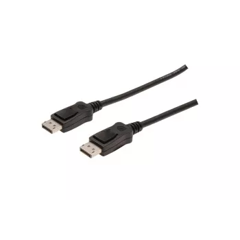 DIGITUS DisplayPort-Verbindungskabel, DP M/M, 1m mit Druckverschluss, Ultra HD 4K schwarz