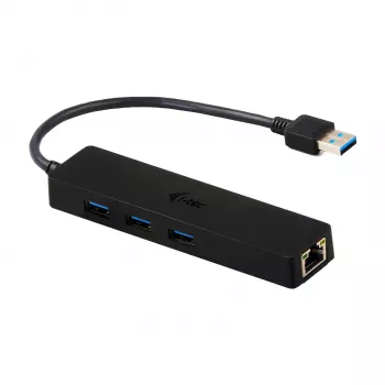 i-tec Advance USB 3.0 schlank HUB 3 Port Gigabit Ethernet Adapter Schwarz