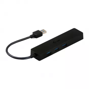 i-tec Advance USB 3.0 schlank HUB 3 Port Gigabit Ethernet Adapter Schwarz
