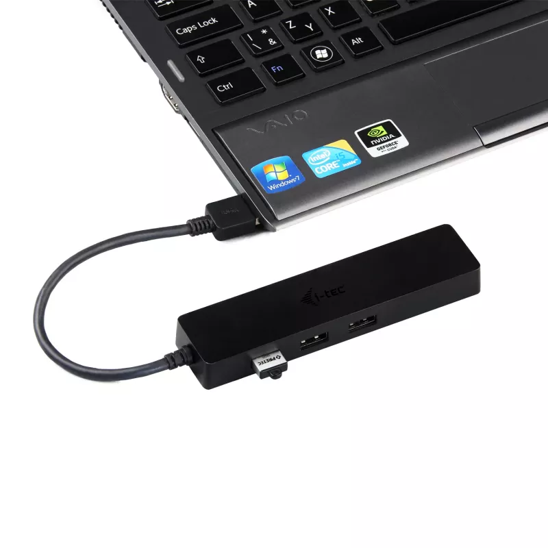 i-tec Advance USB 3.0 schlank HUB 3 Port Gigabit Ethernet Adapter Schwarz