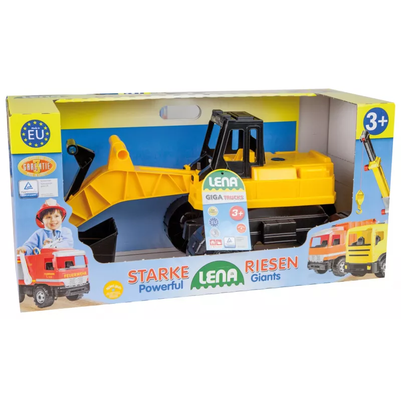 LENA GIGA TRUCKS 02047 Bagger schwarz-gelb