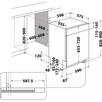 Whirlpool WBC3C26B Semi eingebaut 14 Maßgedecke
