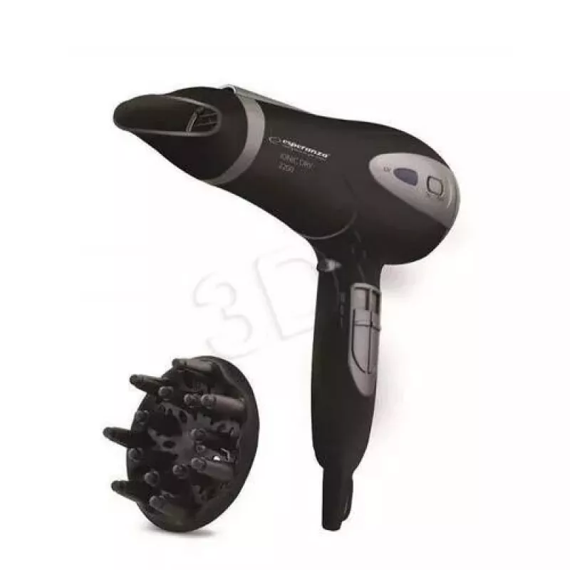 Haartrockner ESPERANZA Vivien EBH005K — 2200 W, ionisch, 3 Heizstufen, 2 Geschwindigkeiten, Diffusor & Konzentrator, schwarz