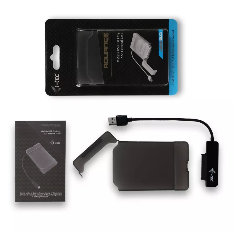 HDD/SSD-Gehäuse i-tec MySafe USB 3.0 Easy 2,5 Zoll externes Gehäuse schwarz