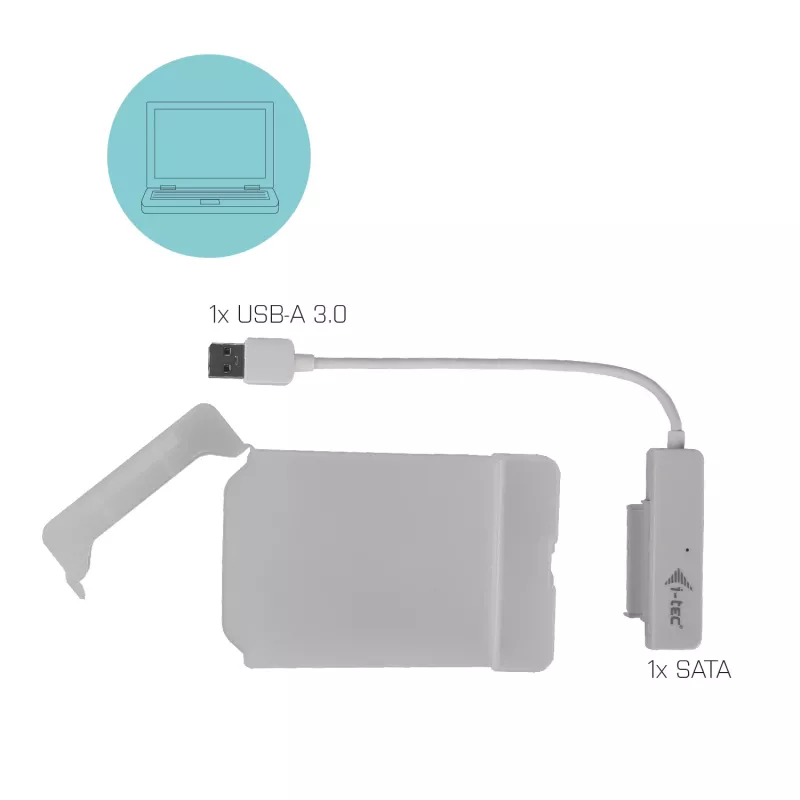 HDD/SSD-Gehäuse i-tec MySafe USB 3.0 Easy 2,5 Zoll Externes Gehäuse – Weiß