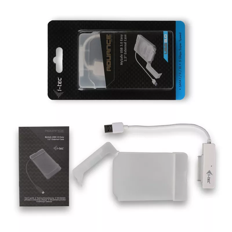 HDD/SSD-Gehäuse i-tec MySafe USB 3.0 Easy 2,5 Zoll Externes Gehäuse – Weiß