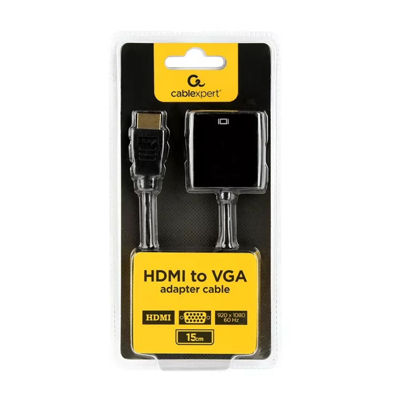 GEMBIRD HDMI zu VGA Adapterkabel, Einzelanschluss Schwarz