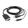 GEMBIRD HDMI auf VGA und Audio Adapterkabel, Einzelanschluss, 1,8 m - Schwarz