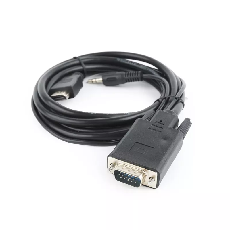 GEMBIRD HDMI auf VGA und Audio Adapterkabel, Einzelanschluss, 1,8 m - Schwarz