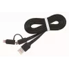 GEMBIRD USB-auf-Apple-Lightning- und Micro-USB-Lade-Kombikabel 1m - Schwarz