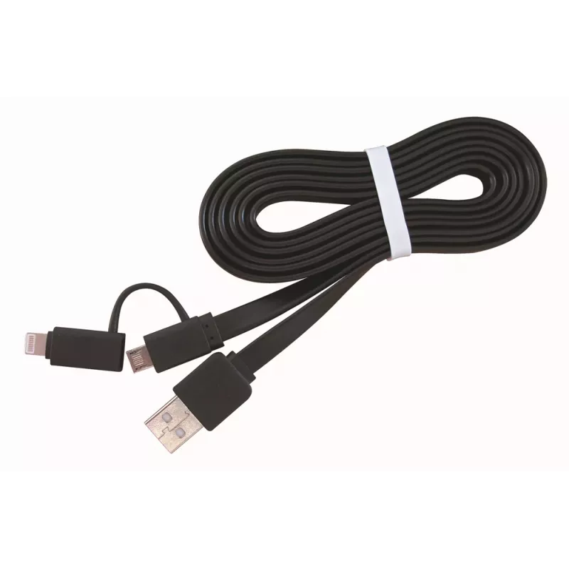 GEMBIRD USB-auf-Apple-Lightning- und Micro-USB-Lade-Kombikabel 1m - Schwarz