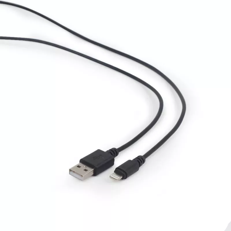 GEMBIRD USB-auf-Apple-Lightning-Sync- und Ladekabel, 2m - Schwarz