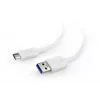 GEMBIRD USB 3.0 AM auf Type-C Kabel (AM/CM) 1 m - Weiß