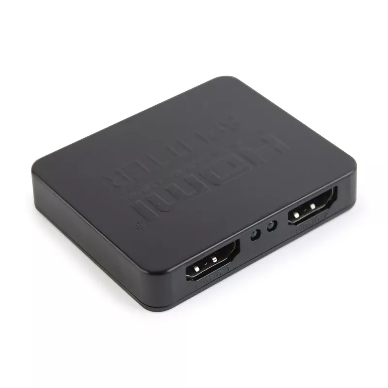 HDMI-Videosplitter GEMBIRD DSP-2PH4-03 — 2x HDMI-Ausgänge, bis zu 3840×2160, 225 MHz Bandbreite, HDCP, 5 V DC, schwarz