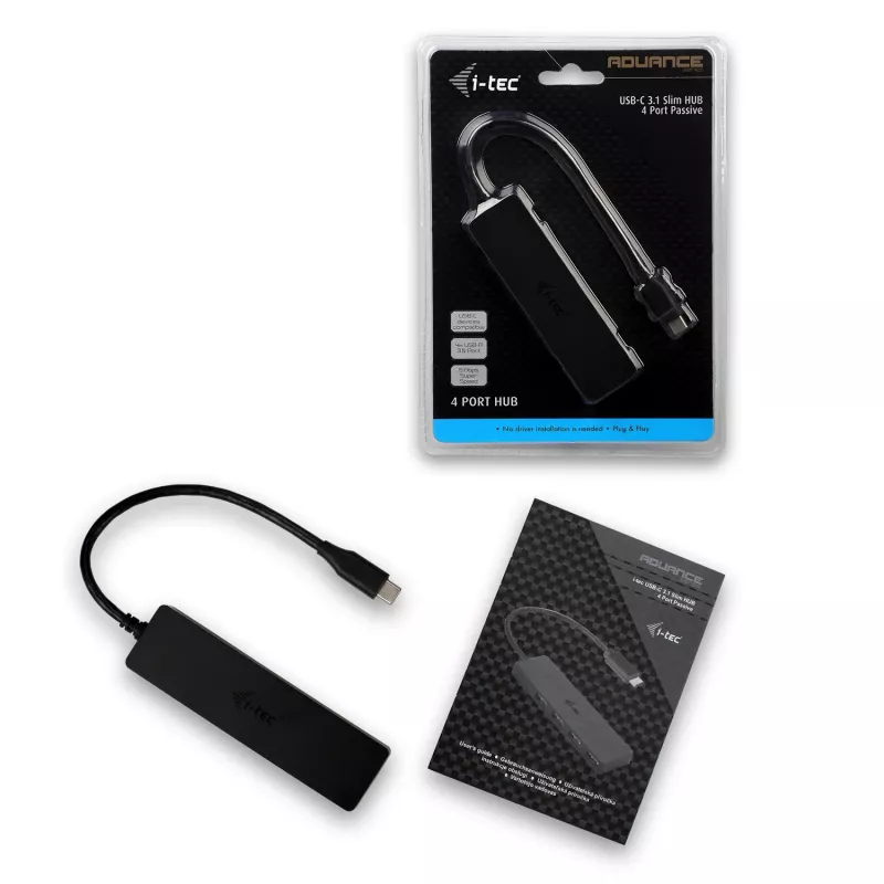 i-tec Advance USB-C schlank Passive HUB 4 Port