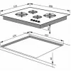 Amica PG6411SR Einbau-Gaskochfeld, 4 Zonen, mechanische Steuerung