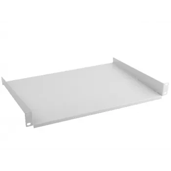 Rack shelf LANBERG AK-1008-S, 1U, 19 Zoll (482,6 mm) Breite, 315 mm Tiefe, grau, 20 kg Tragfähigkeit
