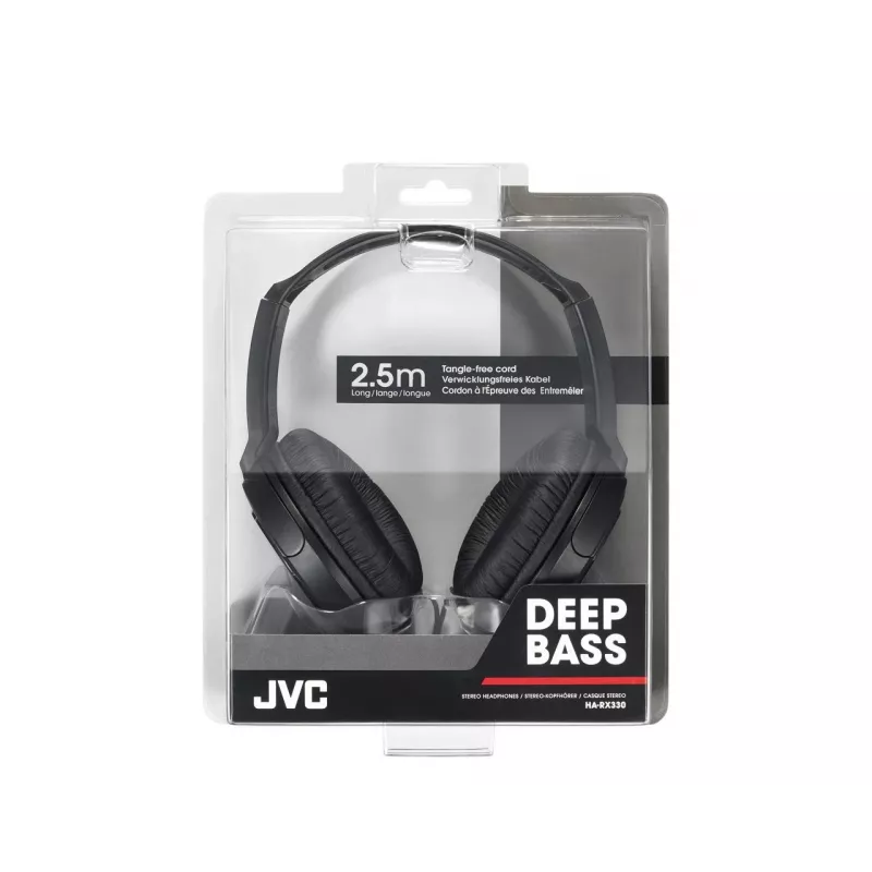 JVC HA-RX330-E Kopfhörer Kabelgebunden Kopfband Musik Schwarz