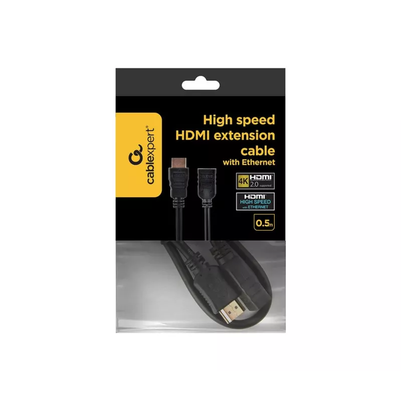 GEMBIRD High-Speed HDMI-Verlängerungskabel mit Ethernet, 50 cm