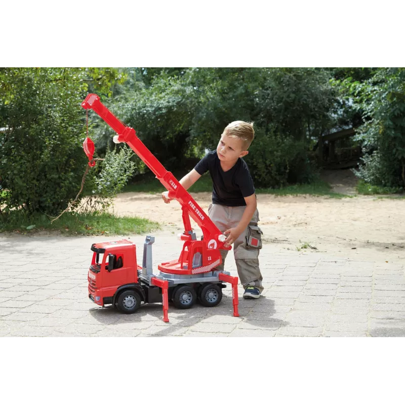 LENA GIGA TRUCKS Feuerwehrkranwagen Arocs, Kranwagenmodell, 3 Jahr(e), Schwarz, Grau, Rot