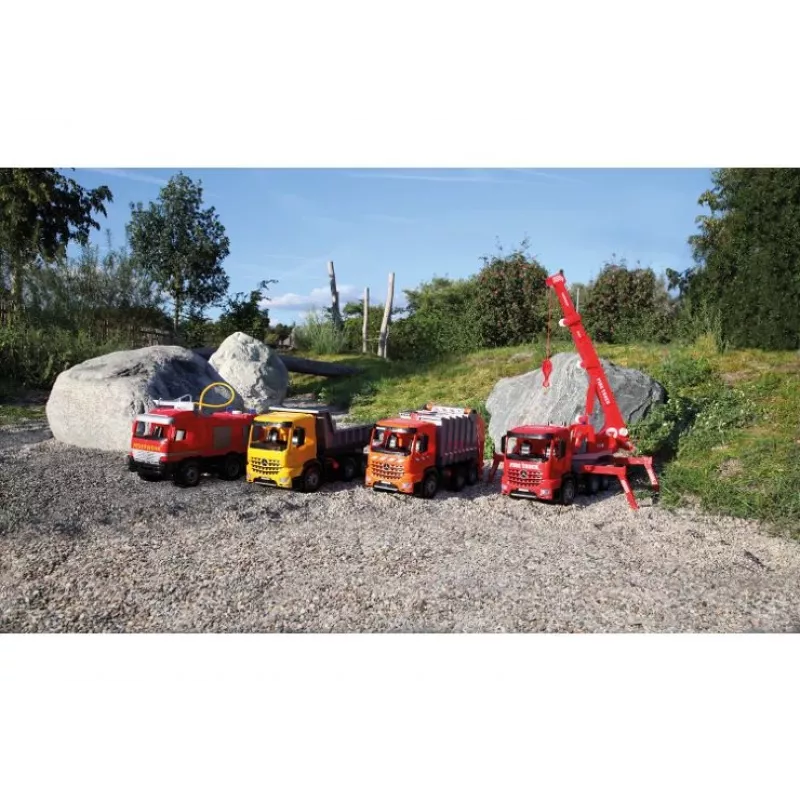 LENA GIGA TRUCKS Feuerwehrkranwagen Arocs, Kranwagenmodell, 3 Jahr(e), Schwarz, Grau, Rot