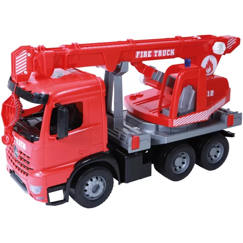 LENA GIGA TRUCKS Feuerwehrkranwagen Arocs, Kranwagenmodell, 3 Jahr(e), Schwarz, Grau, Rot
