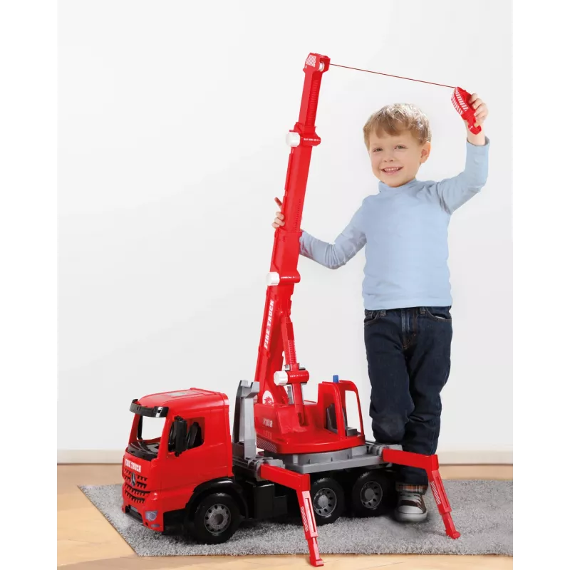 LENA GIGA TRUCKS Feuerwehrkranwagen Arocs, Kranwagenmodell, 3 Jahr(e), Schwarz, Grau, Rot
