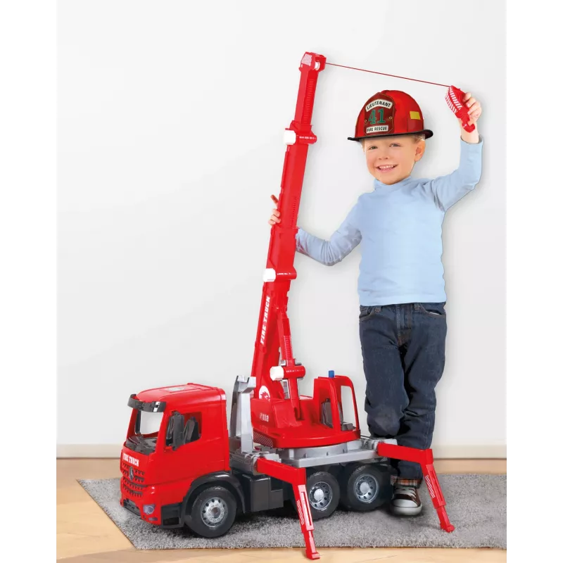 LENA GIGA TRUCKS Feuerwehrkranwagen Arocs, Kranwagenmodell, 3 Jahr(e), Schwarz, Grau, Rot