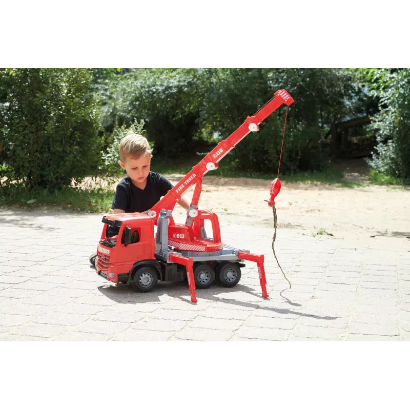 LENA GIGA TRUCKS Feuerwehrkranwagen Arocs, Kranwagenmodell, 3 Jahr(e), Schwarz, Grau, Rot