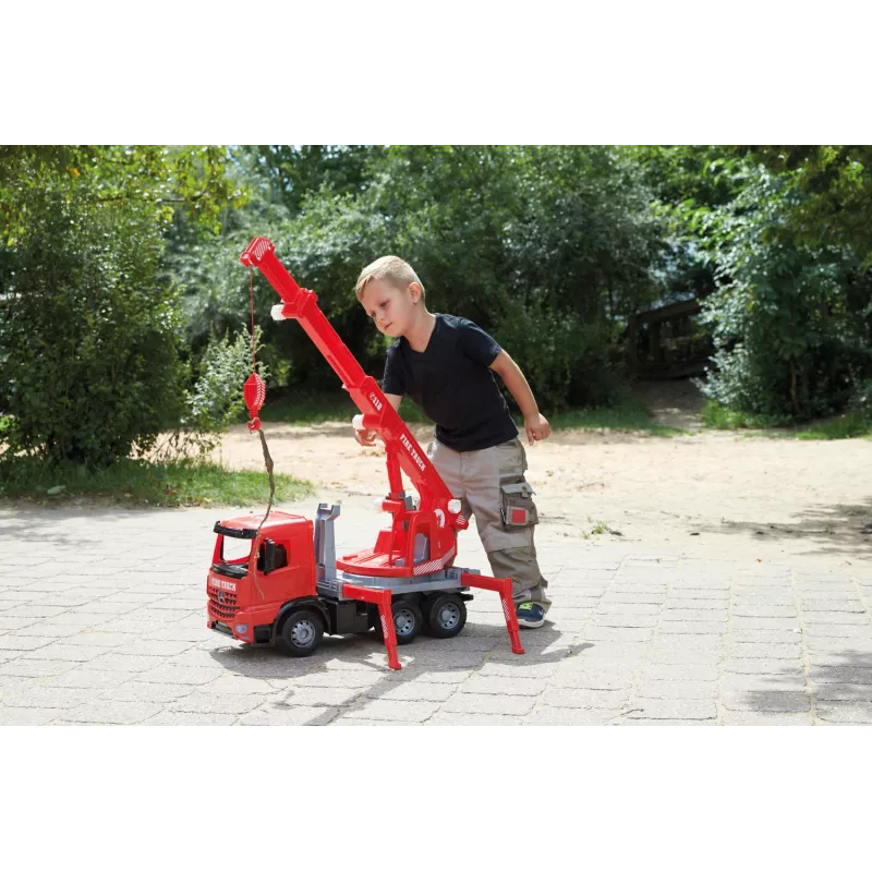 LENA GIGA TRUCKS Feuerwehrkranwagen Arocs, Kranwagenmodell, 3 Jahr(e), Schwarz, Grau, Rot