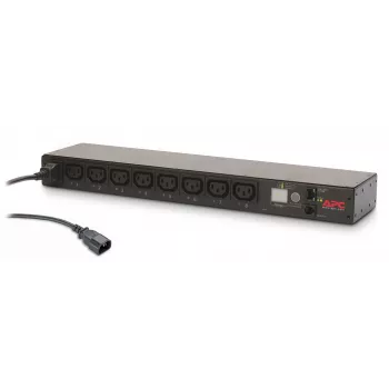 APC NetShelter Switched Rack PDU, 1U, 1PH, 2,3 kW 230 V 10 A oder 2,5 kW 208 V 12 A, 8 C13-Ausgänge, C14-Kabel
