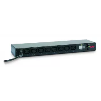 APC NetShelter Switched Rack PDU, 1U, 1PH, 2,3 kW 230 V 10 A oder 2,5 kW 208 V 12 A, 8 C13-Ausgänge, C14-Kabel