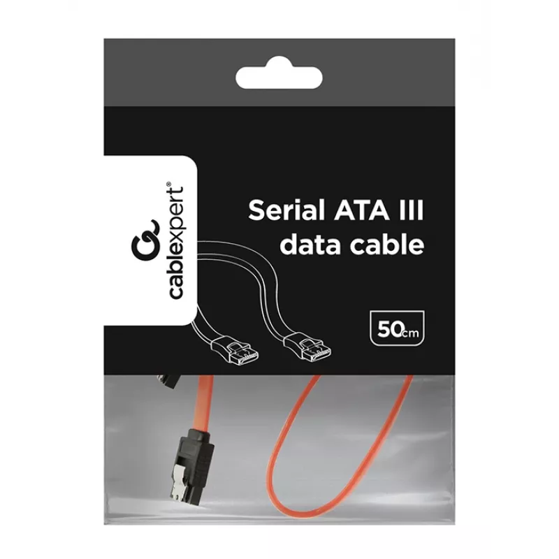 GEMBIRD SATA III Datenkabel, Metallklammern, 50 cm – Bulk-Verpackung