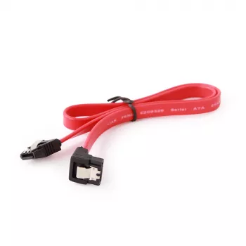 GEMBIRD SATA III Datenkabel mit 90-Grad-gewinkeltem Anschluss, 50 cm – Metallklammern