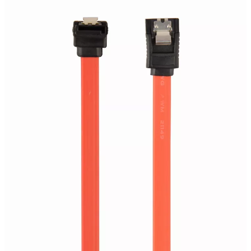 GEMBIRD SATA III Datenkabel mit 90-Grad-gewinkeltem Anschluss, 50 cm – Metallklammern