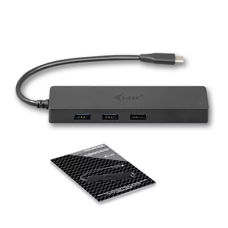 i-tec Advance USB-C schlank Passiver HUB 3 Port + Gigabit Ethernet Adapter
